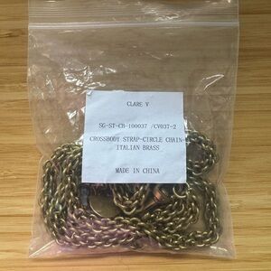 Clare V Brass Circle Chain Strap